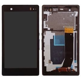 Модуль (тачскрин и дисплей) Sony Xperia Z C6603/C6602 с рамкой черный, MSS06023 фото 1 