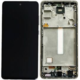 Модуль (сенсор и дисплей) Samsung A52 2021 / A525 / A526 черный с рамкой AMOLED ORIGINAL, MSS08328 фото 1 