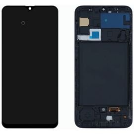 Модуль (дисплей) Samsung A30s 2019 / A307 черный OLED с рамкой, MSS08315F фото 1 
