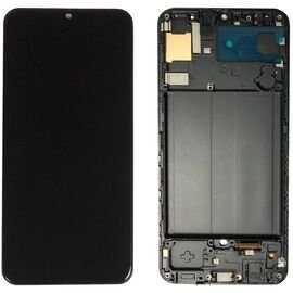 Модуль (дисплей) Samsung A50 2019 / A505 / A50s / A507 / A30 / A305 черный OLED с рамкой, MSS08302F фото 1 