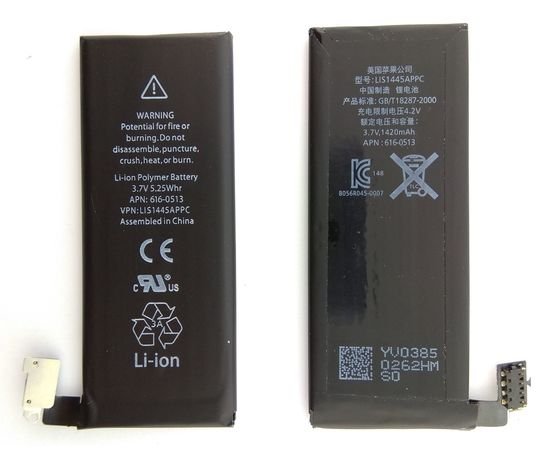 Аккумулятор LIS1445APPC для iPhone 4 / 4G, BS03030 фото 1 