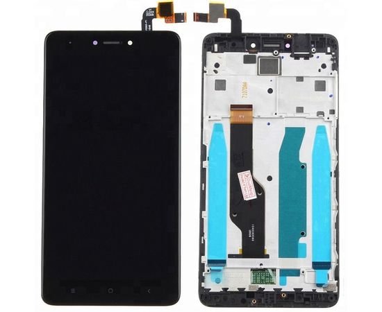 Модуль (сенсор и дисплей) Xiaomi RedMi Note 4x черный с рамкой, MSS10086f фото 1 