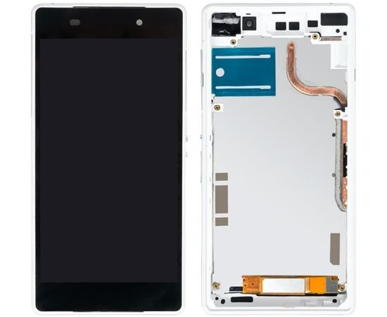 Модуль (тачскрин и дисплей) Sony Xperia Z2 D6502 / D6503 L50w белый, рамка, MSS06039 фото 1 