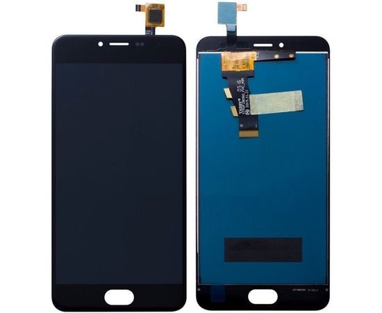 Модуль (тачскрин и дисплей) Meizu M3 / M3 Mini (кнопка Home 7х14,5 мм) черный, MSS12017 фото 1 