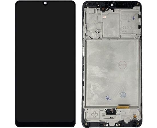 Модуль (сенсор и дисплей) Samsung A31 2020 / A315 черный с рамкой OLED (small size lcd), MSS08317 фото 1 
