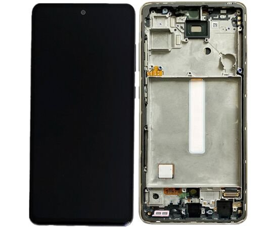 Модуль (сенсор и дисплей) Samsung A52 2021 / A525 / A526 черный с рамкой AMOLED ORIGINAL, MSS08328 фото 1 
