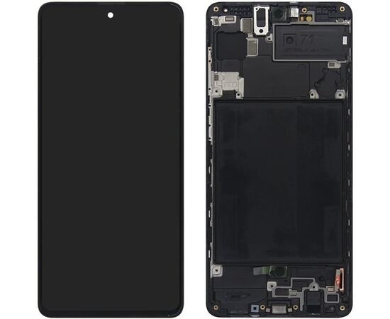 Дисплей (экран) Samsung A71 2020 / A715 черный OLED с рамкой (small size lcd), MSS08321FSS фото 1 