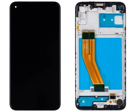 Модуль (экран) Samsung A11 2020 / A115 / M11 2020 / M115 черный PLS с рамкой, MSS08306F фото 2 