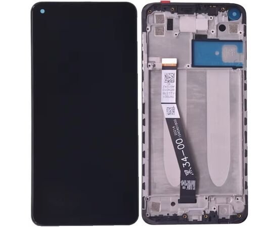 Модуль (экран) Xiaomi RedMi Note 9 / RedMi 10X 4G / M2003J15SG /M2003J15SC / M2003J15SS черный с рамкой, MSS10172F фото 1 