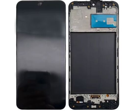 Модуль (дисплей) Samsung M21 / M215 / M30 / M305 / M30s / M307 / M31 / M315 черный OLED с рамкой, MSS08304F фото 1 